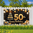 thumbnail image 6 of Yatrandify Decorative Design Happy Birthday Banner Cake Decoration 50th Celebration Banner Balloon Decoration for Birthday Party Indoor Decoration Photo Shoot, 6 of 8