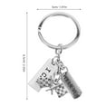 thumbnail image 2 of Worgeous Racing Keychain Car Charm Keyring Checkered Flag Accessories Dirt Bike Rider Keepsakes for Birthday Party Decoration Baby Shower Favors, 2 of 8