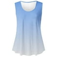 thumbnail image 5 of Babysbule Women's Round Neck Gradient Tank Tops Fashion Solid Printed Loose Sleeveless T-shirt Pullover ank Tops, 5 of 5