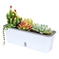 thumbnail image 1 of Maceta rectangular autorriego, para alféizar de , jardinera, resistente y , decorativa para el hogar, plantas y jardín., 1 of 8