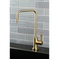 thumbnail image 2 of Kingston Brass KS6197NKL Nustudio Single-Handle Cold Water Filtration Faucet, Brushed Brass, 2 of 5
