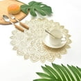 thumbnail image 4 of Diconna PVC Napperon Queue de Paon Or Chaud Noisetier Couleur Unie Décoration de Style Simple, 4 of 8