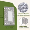 thumbnail image 2 of 4 PC Shiny Silver Rhinestones Switch Plates And Outlet Covers Wall Plates Light Switch Cover Plate Rhinestones Decorative Outlet Switch Cover Wall Plate Outlet Cover Electric Plate Covers, 2 of 4