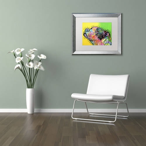 Trademark Fine Art 'Lick You to Death' Canvas Art by Dean Russo, White Matte, Silver Frame