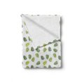 thumbnail image 2 of Jungle Leaves Soft Flannel Fleece Throw Blanket, Palm Leaf Silhouettes Pattern Hawaiian and Beachy Island Theme, Cozy Plush for Indoor and Outdoor Use, 50" x 70", Lime Green Olive Green, by Ambesonne, 2 of 6