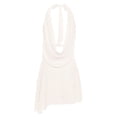 thumbnail image 5 of Bibifish Womens Skirt Sets Summer Stylish Going Out Sleeveless Halter Drape Chiffon Tank Tops And Bodycon Mini Skirt Casual Skirt Sets, 5 of 5