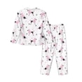 thumbnail image 2 of Goofa Cute Poodle Dog Printed Women’s 2 Piece Pajama Set Super,Pajamas Women's Long Sleeve Sleepwear Soft Button Down Loungewear Pjs Lounge Set Nightwear-X-Large, 2 of 9
