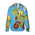 thumbnail image 3 of Sigee Dinosaur Riding a Motorcycle Print UPF50+ Men's Sun Protection Hoodie Shirt SPF UV Shirt Long Sleeve Fishing Outdoor Lightweight, S-3XL, 3 of 9