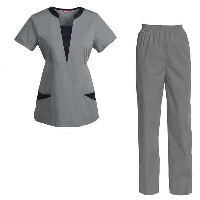 Ensemble de Sarraus pour Femmes Haut de Sarrau et Pantalon Ensemble de Sarraus