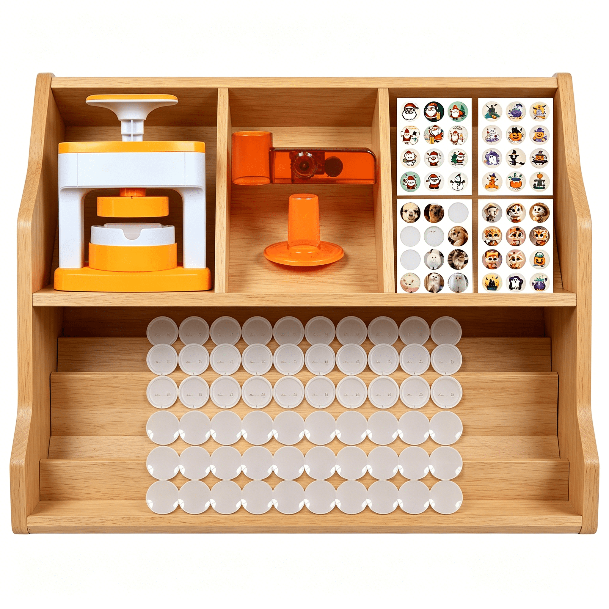 CURYMAY 2026 New 55Mm Button Maker Machine for Creative Diy,Diy Badge Brooch Pin Making Machine,Pin Button Maker Press Machine,Button Parts,Blank Button Pins Badge with 48 Set
