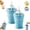 2 pcs Blue, variant on 2-In-1 Collapsible Silicone Ice Ball Maker Cup, Reusable Ice Sphere Mold with Straw & Lid, Easy Demolding for Coffee Juice Home Gym