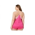 thumbnail image 2 of NIKE Plus Size Micro Stripe Layered Tankini Top Pink Size 3X MSRP $72, 2 of 3