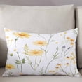 thumbnail image 3 of Yellow Daisy Floral Throw Pillow Cover 20 x 30 Inch Decorative Pillow Cover Spring Rustic Botanical Flowers Lumbar Pillowcase Seasonal Rectangle Cushion Case for Couch Sofa Bed Living Room, 3 of 7
