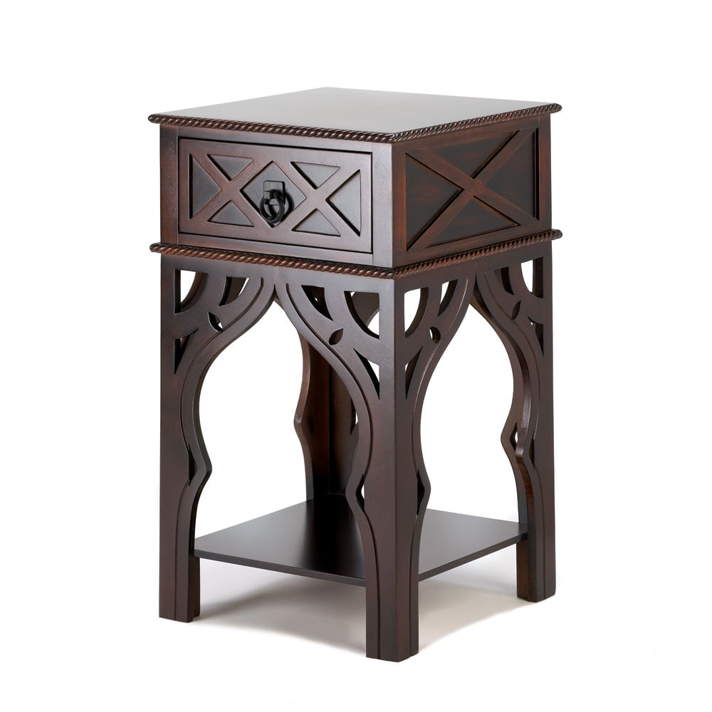 Side Table Wooden Coffee Side Table Moroccan Style Side Table With Drawers Walmart Com Walmart Com
