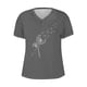 thumbnail image 4 of Fiudx Camisetas para Mujer Blusas Informales de Manga Corta con Cuello En V y Estampado a La Moda para Mujer, 4 of 4