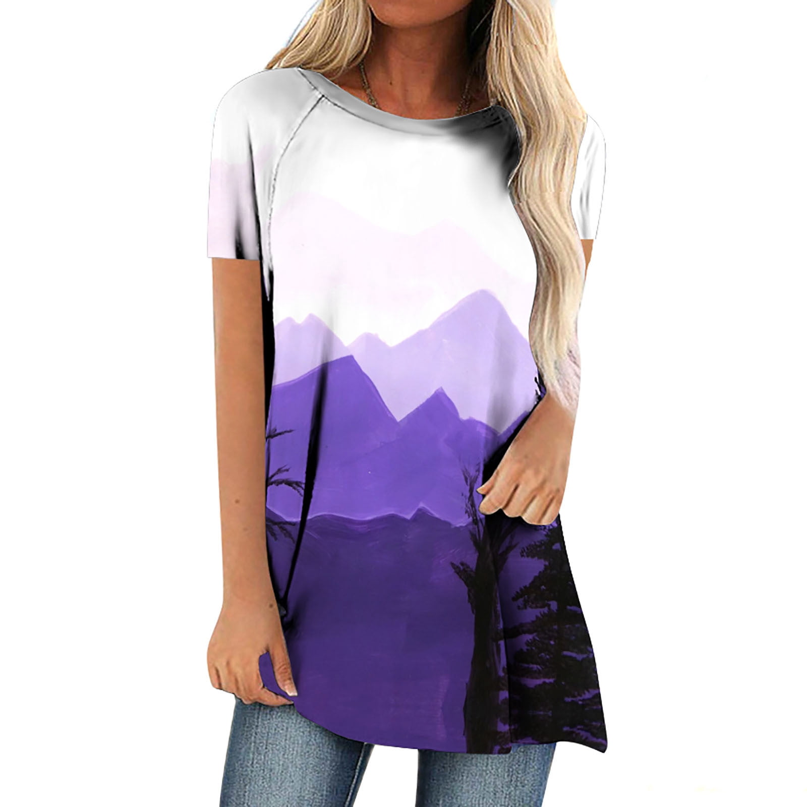 Women's Summer Tunic Tops Sexy Short 