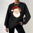 thumbnail image 6 of Hooded Sweatshirt for Women Fashion Loose Casual Christmas Printed Round Neck Long Sleeve Hoodless Sweatshirt, 6 of 7