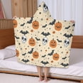 thumbnail image 5 of Vintage Halloween Icons Pattern Hooded Bath Towel，50"x30" for Ages 3 To 12 Kids, Quick Dry Lightweight Soft Microfiber Hood Beach Towel Cover Up for Kids, 5 of 7