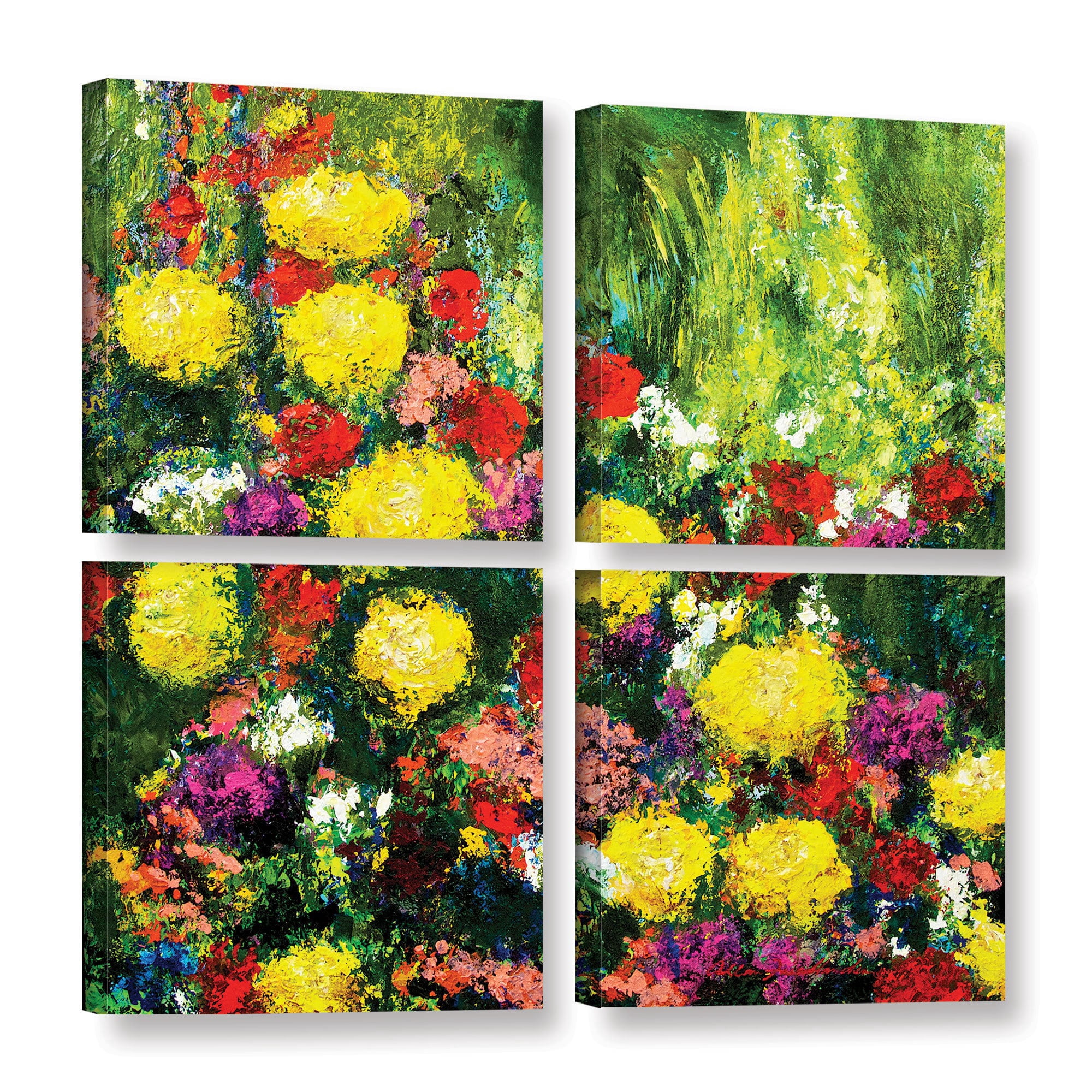 ArtWall Allan Friedlander "Savannah" 4-Piece Gallery-wrapped Canvas Square Set