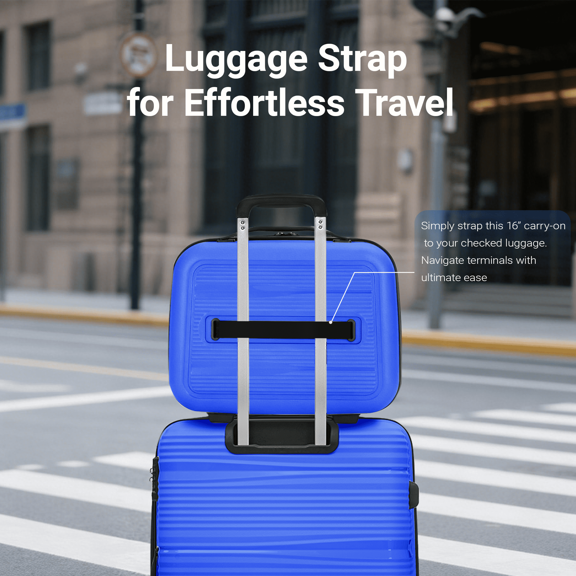 Rosamo 4-Piece Hardside Luggage Set, Expandable Rotating Luggage Compartment With TSA Lock, Lightweight Rolling Luggage Set