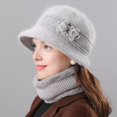 thumbnail image 3 of Dbuoem 2Pcs/Set Women Winter Hat Scarf Set Elastic Soft Hat Scarf Set, 3 of 7