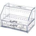 thumbnail image 1 of 1 caja de almacenamiento transparente para joyas, exhibición de joyas, pendientes, collares, tienda de almacenamiento (transparente)., 1 of 5