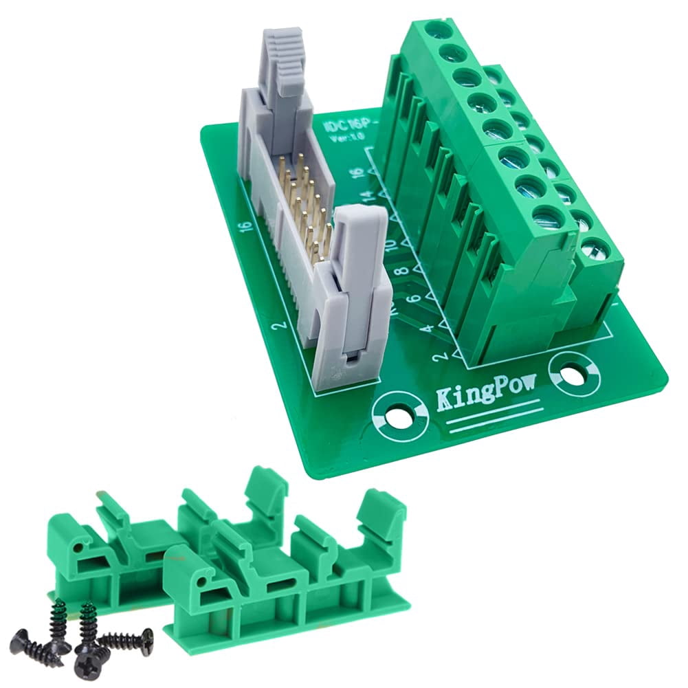16 expansion board 2816-pin male terminal block connector, with 45 rail mounting feet, suitable for