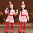 thumbnail image 3 of Nueva ropa navideña para niños, vestido de princesa, otoño e invierno, manga larga, grueso, elfo navideño, ropa de actuación masculina, 3 of 4