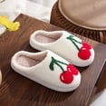 thumbnail image 4 of Lindos Zapatos Interior Casuales Pantuflas Mullidas Mujeres Antideslizantes Cereza para Clima, 4 of 9