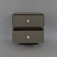 thumbnail image 2 of CBD020 - Cream Air Bedside Cabinet Nightstand with Two Storage, 2 of 4