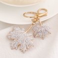thumbnail image 3 of Kkkded Rhinestone Keychain Maple Leaf Pendant Keychain with Sparkling Rhinestones - for Car and Backpack, 3 of 7