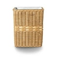 thumbnail image 2 of YfulYde Large Rectangular Wicker Waste Basket with Metal Liner, 14.5 in L x 9 in W x 18 in H, Sandstone, 2 of 6