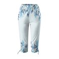 thumbnail image 4 of Womens Relaxed Fit Pants by Generic Summer Casual Drawstring Solid Cropped Cargo Pants, Black, Size XL, 4 of 5