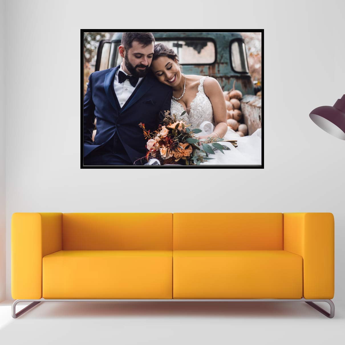 Floating Frame for 16x16 Inch Canvas Painting 1-1/4" Deep, (4 Color) Picture Art Wall Decor, Black Frame