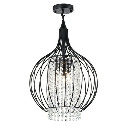 Rena Matte Black 3-light Chandelier