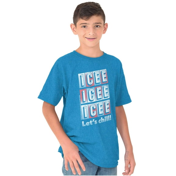 Officially Icee Logo Lets Chill Crewneck T Shirts Boy Girl Teen Brisco Brands L