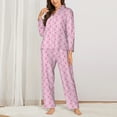 thumbnail image 2 of Sikiie Breast Cancer Awareness5 Women's Long-Sleeve Shirt and Full-Length Bottom Pajama Set (s-xxl)-Large, 2 of 7