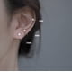 thumbnail image 1 of Pendientes de plata de ley S999 con circonitas de cuatro garras, sencillos y compactos, luminosos, elegantes y de alta calidad, para mujer, 1 of 6