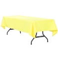 thumbnail image 1 of 1 Pc, 60"X120" Rectangular Polyester Tablecloth - Yellow For Weddings, Trade Shows, Showrooms, Events, 1 of 1