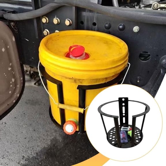 lacooooppia Water Mount Rack Bucket Holder Multifunctional Accessories Stable Black Portable 10L Vehicle Handwashing Station Mount
