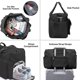 thumbnail image 3 of Bolso del gimnasio de los deportes del compartimiento de los zapatos con el bolsillo separado mojado seco para los hombres y las mujeres, bolso de la yoga del bolso, 3 of 5