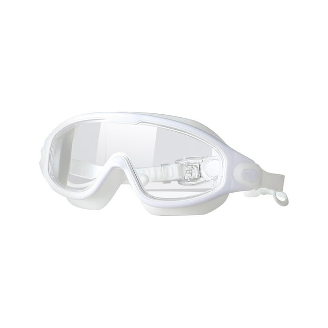 koolsoo Lunettes de Natation pour Adultes Lunettes de Natation Anti-Buée Professionnelles Imperméables Confortables Blanches