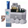 thumbnail image 2 of Soporte Para Cepillos Dientes Organizador Baño Montado Pared BLANCO, 2 of 4