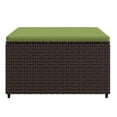thumbnail image 2 of vidaXL Garden Footrests with Cushions 2 pcs Brown Poly Rattan, 2 of 5
