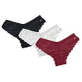thumbnail image 2 of Kmdttou Underwear Women Pack Sexy Lace High Cut Panties Comfort Bikini Panty Stretch Underpants Breathable Ladies Briefs (Regular & Plus Size) Wine-S, 2 of 3