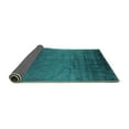 thumbnail image 2 of Ahgly Company Indoor Round Oriental Turquoise Blue Industrial Area Rugs, 5' Round, 2 of 4