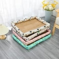 thumbnail image 2 of Pet Ice Pad Mat, Washable Natural Rattan Pet Cooling Mat Bed For Dogs Cats, Pets Ice Pad Rattan Mat Nest, Summer Pet Woven Breathable Square Mat Sleeping Pad With Pillow For Dogs Cats, 90*70cm Grey, 2 of 8