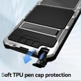 thumbnail image 3 of Estuche para teléfono de calidad militar de metal resistente para Samsung Galaxy S24 Ultra con protección de lente de pantalla incorporada, color plateado, 3 of 5