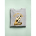 thumbnail image 3 of Out of This World - Alien Emoji Rocket Adventure Graphic Women's Sweatshirt, 3 of 4