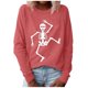 thumbnail image 1 of Sudadera con capucha de Halloween de manga larga informal suelta con estampado de cuello redondo para mujer Pompotops gfhjh3434, 1 of 1